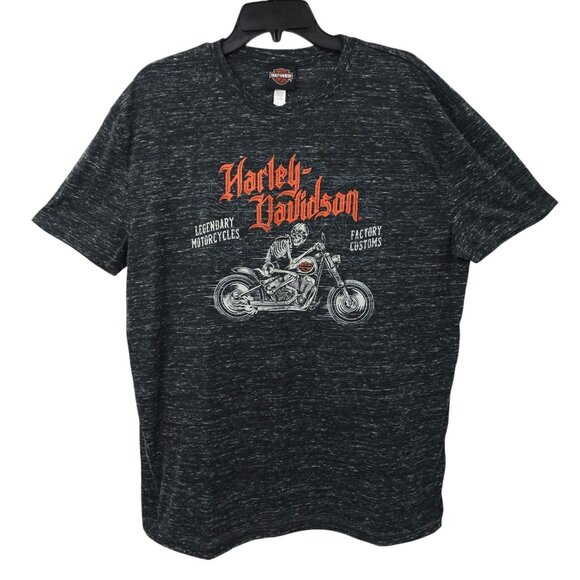 Harley Davidson Other - Harley Davidson T Shirt Mens XL Double Sided 2019 Skeleton Biker Bowling Green